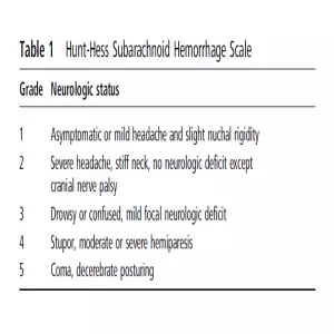 SAH Hunt-Hess Scale